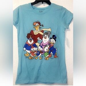 Disney ducktales light blue top juniors large new
